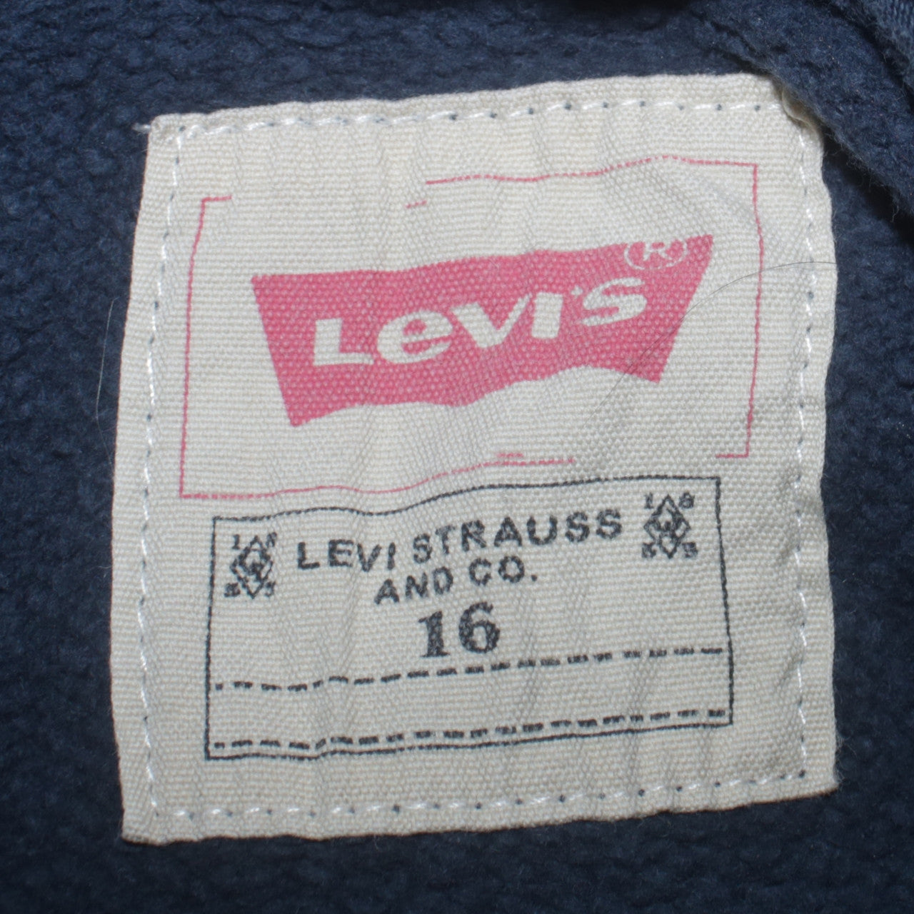 Levi's Boys Blue Pullover Hoodie Size 16 Years Logo Fleece Sweatshirt