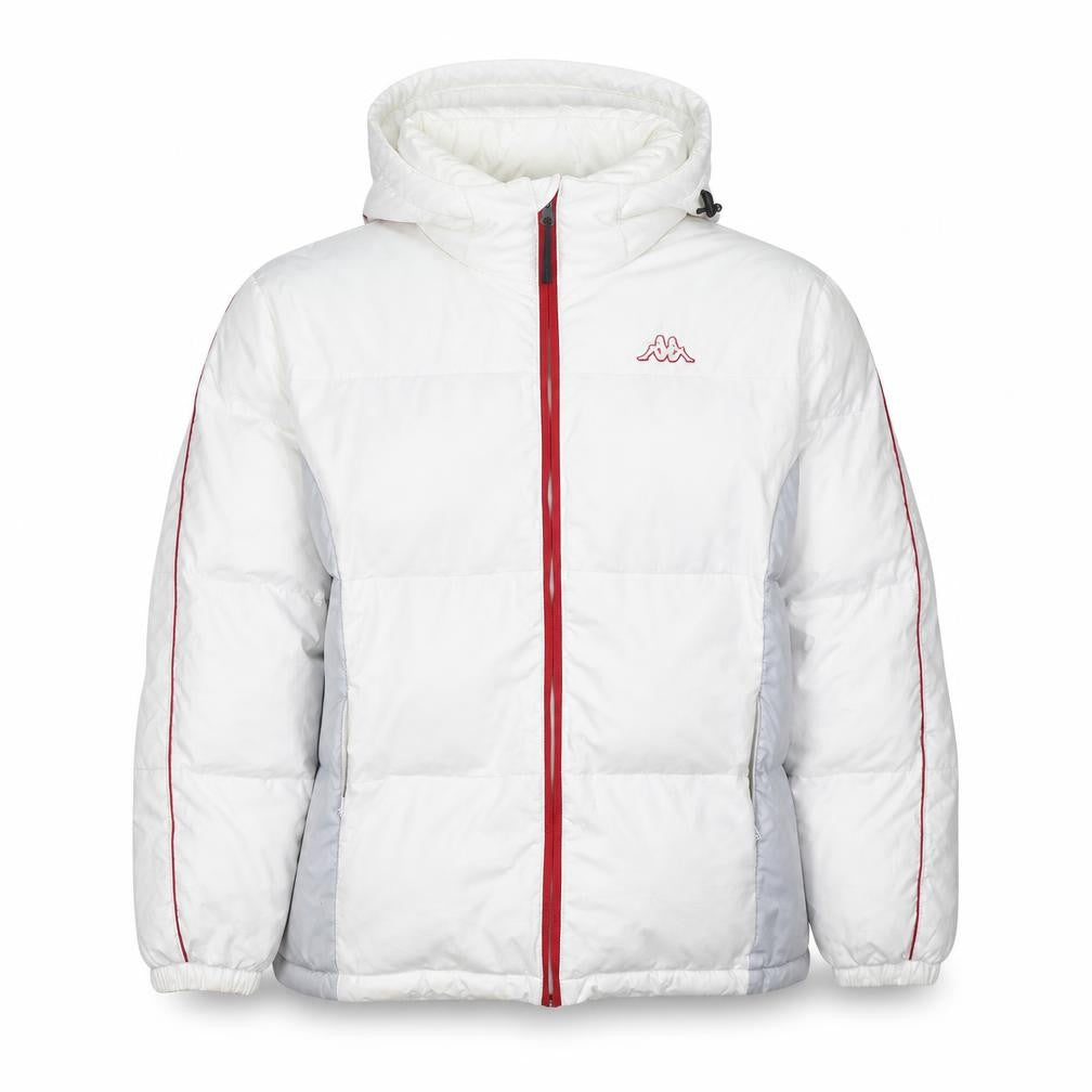 Kappa Men’s White XL Puffer Jacket Hooded Winter Coat