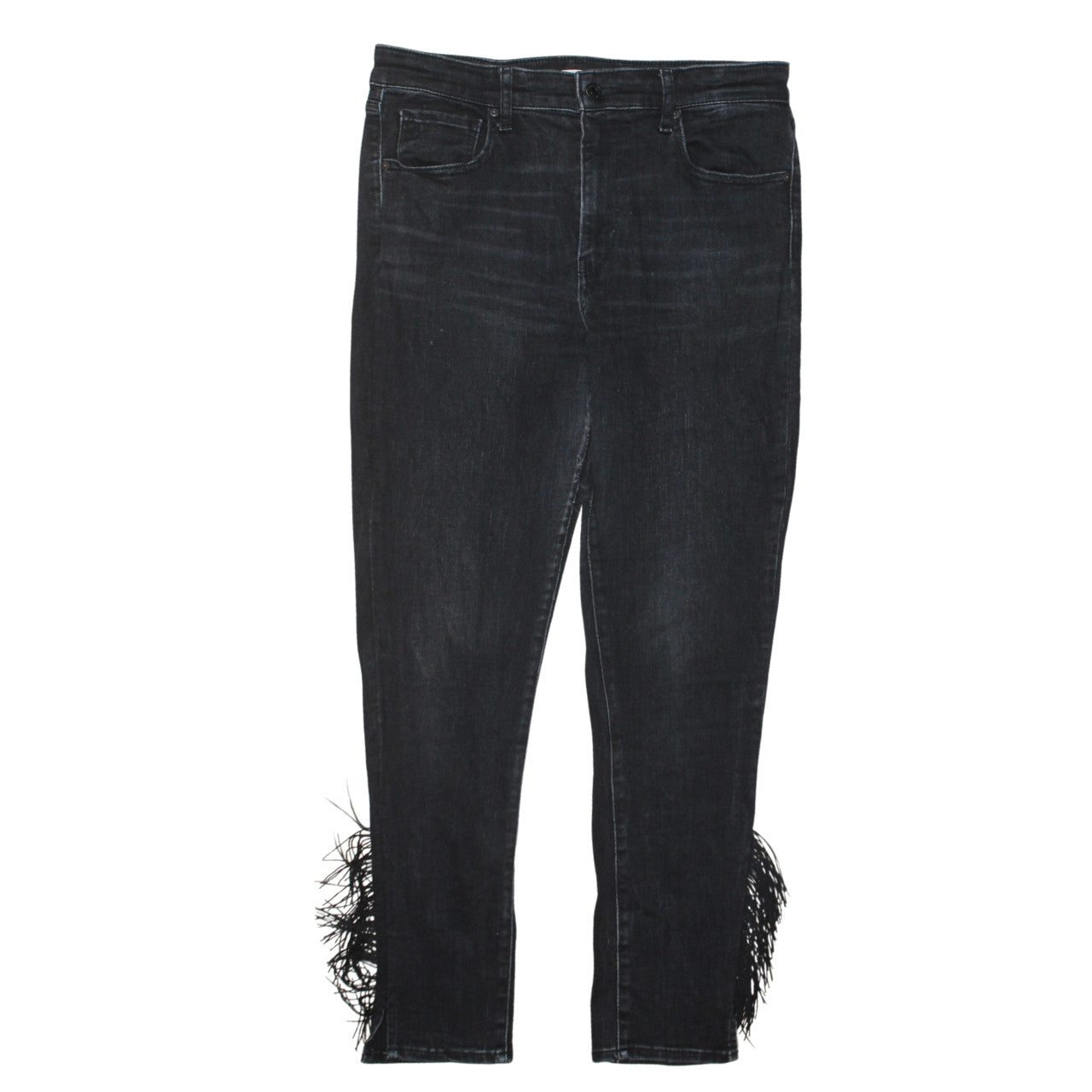 Levi's Women's Black High Rise Skinny Fringe Hem Jeans Size 31