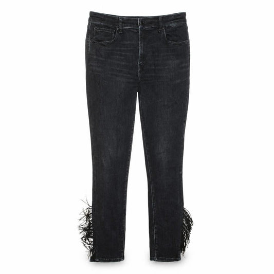 Levi's Women's Black High Rise Skinny Fringe Hem Jeans Size 31