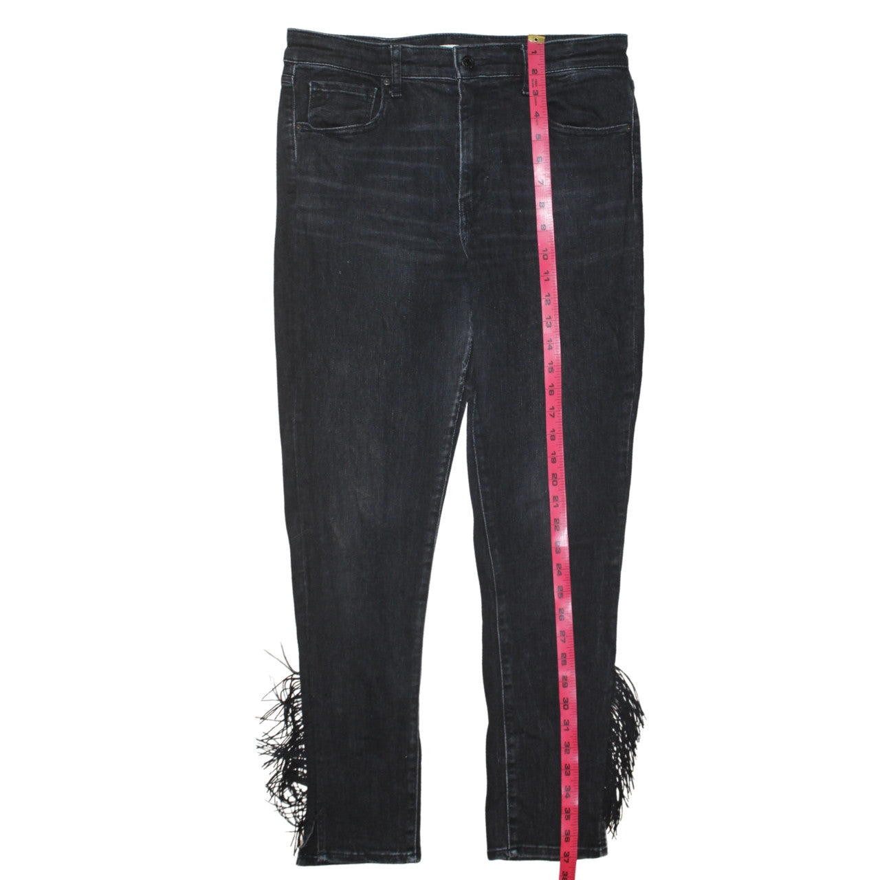 Levi's Women's Black High Rise Skinny Fringe Hem Jeans Size 31