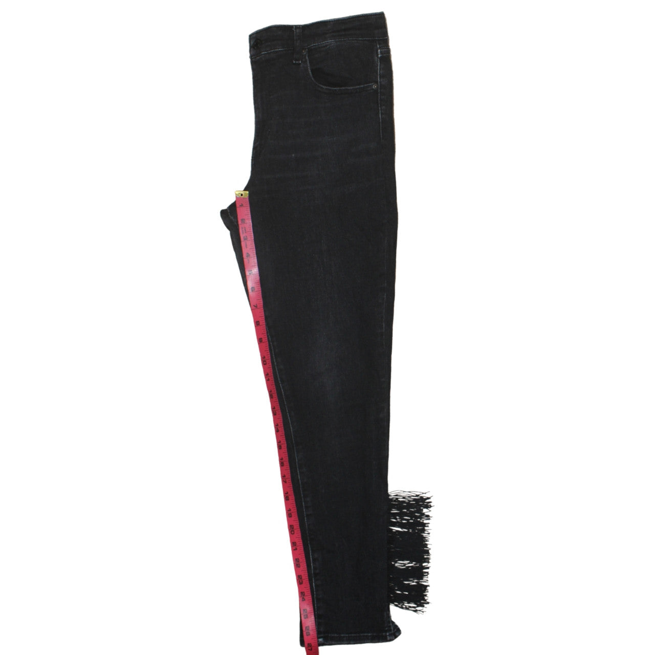 Levi's Women's Black High Rise Skinny Fringe Hem Jeans Size 31