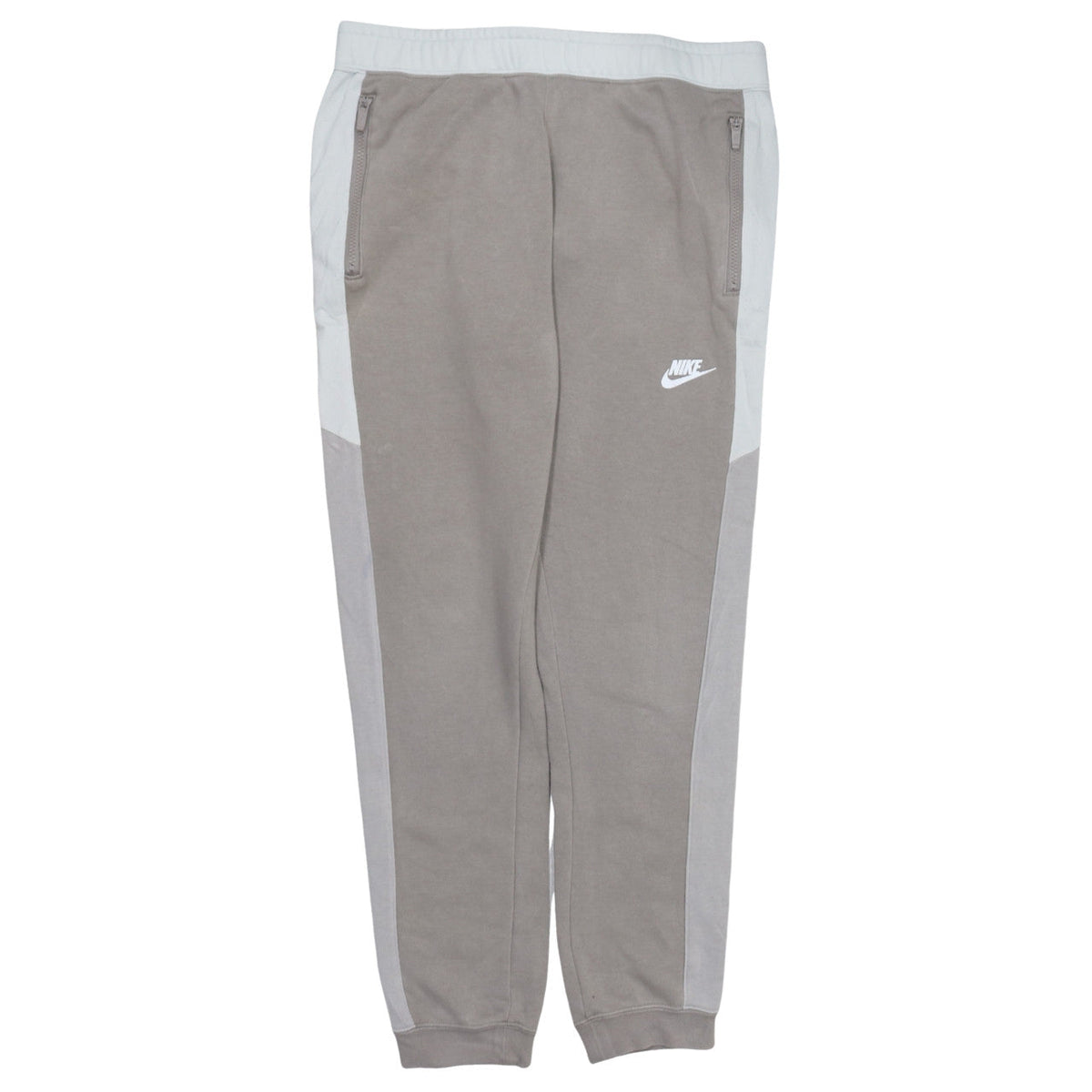 Nike Women Grey Jogger Sweatpants M Tapered Fit Fleece Trousers