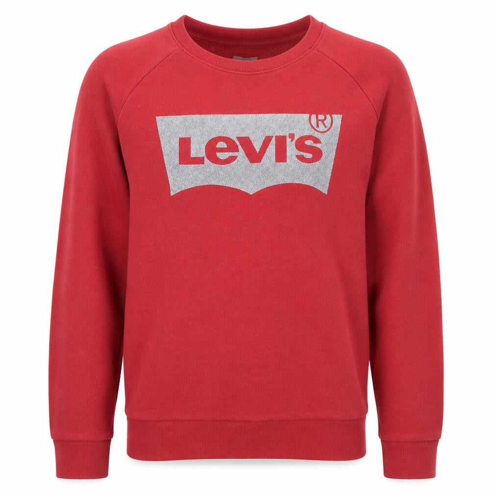 Levi's Men's Red Crew Neck Logo Sweatshirt Size S Regular Fit