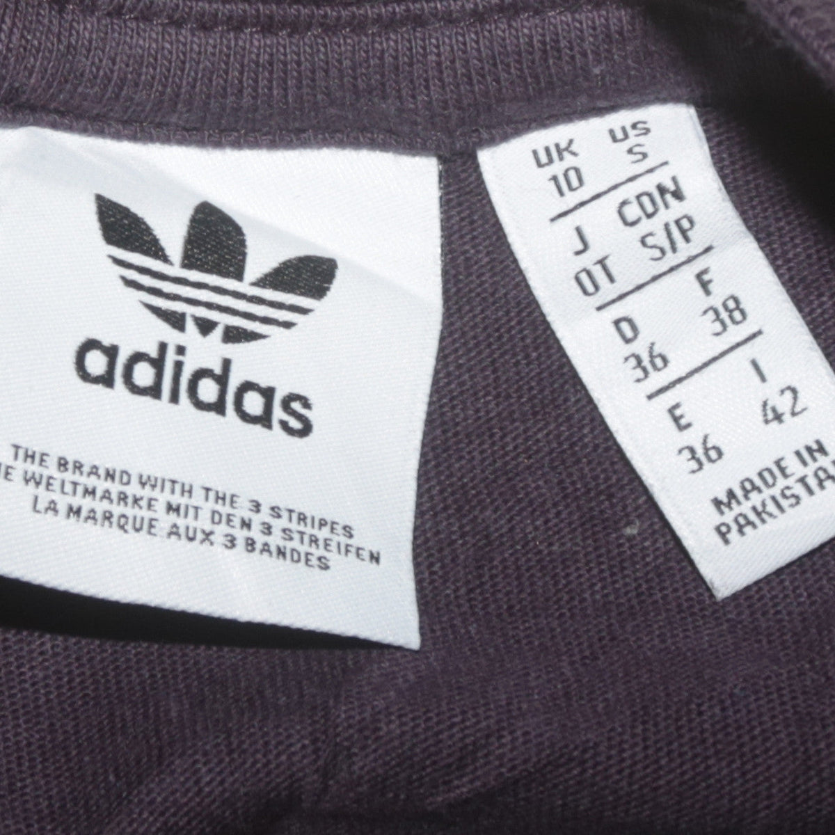 Adidas Brown Long Sleeve Womens Size 10 Cotton Crew Neck Active Top