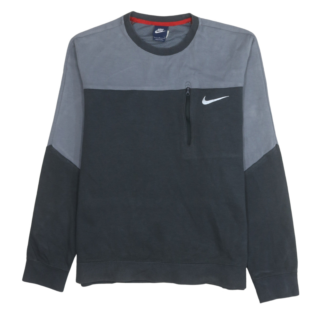 Nike Men's Grey Pullover Crew Neck Sweatshirt Size L Sports Style