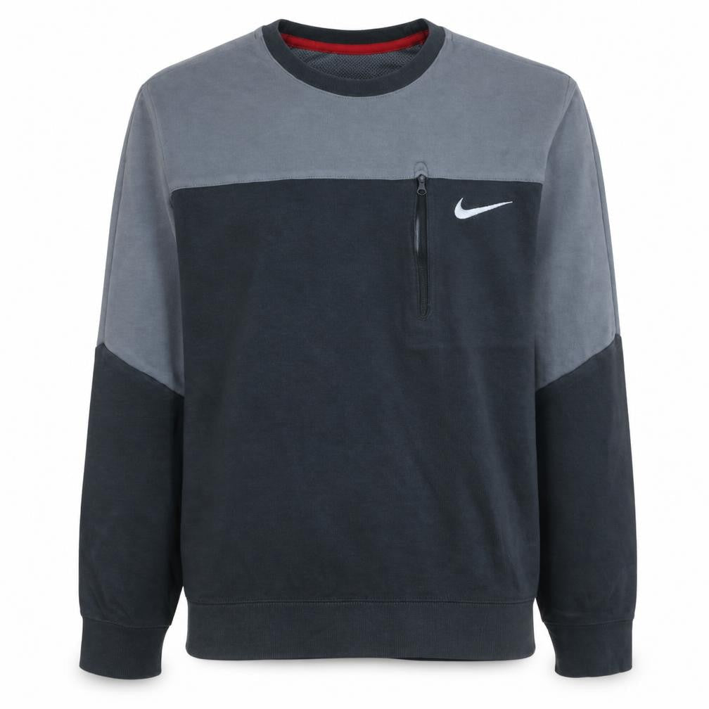 Nike Men's Grey Pullover Crew Neck Sweatshirt Size L Sports Style