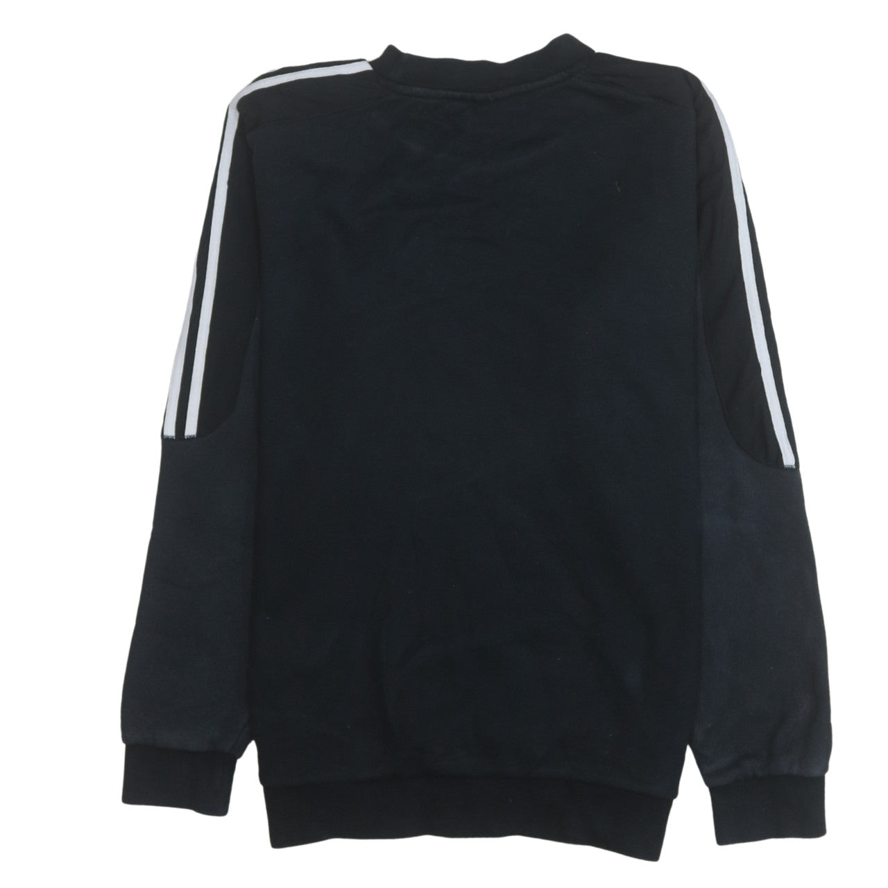 Adidas Mens Black Crew Neck Pullover Sweatshirt S Regular Fit