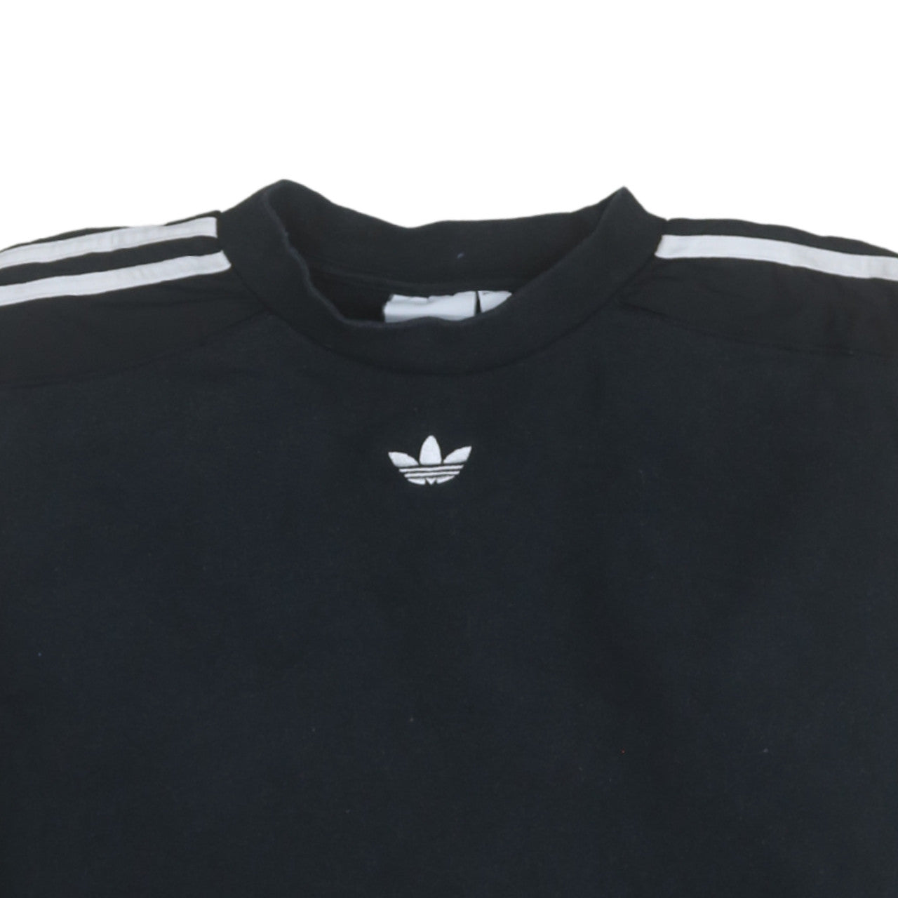 Adidas Mens Black Crew Neck Pullover Sweatshirt S Regular Fit