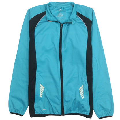 Additional front view of Speedo Women Blue Track Jacket, size 14, Lightweight Full Zip