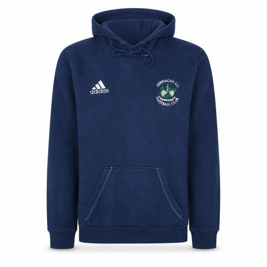 Adidas Mens Blue Pullover Hoodie Size S Regular Fit Sports Embroidered