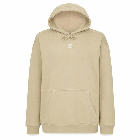 Adidas Women’s Beige Pullover Hoodie Size 14 Relaxed Fit Sweatshirt