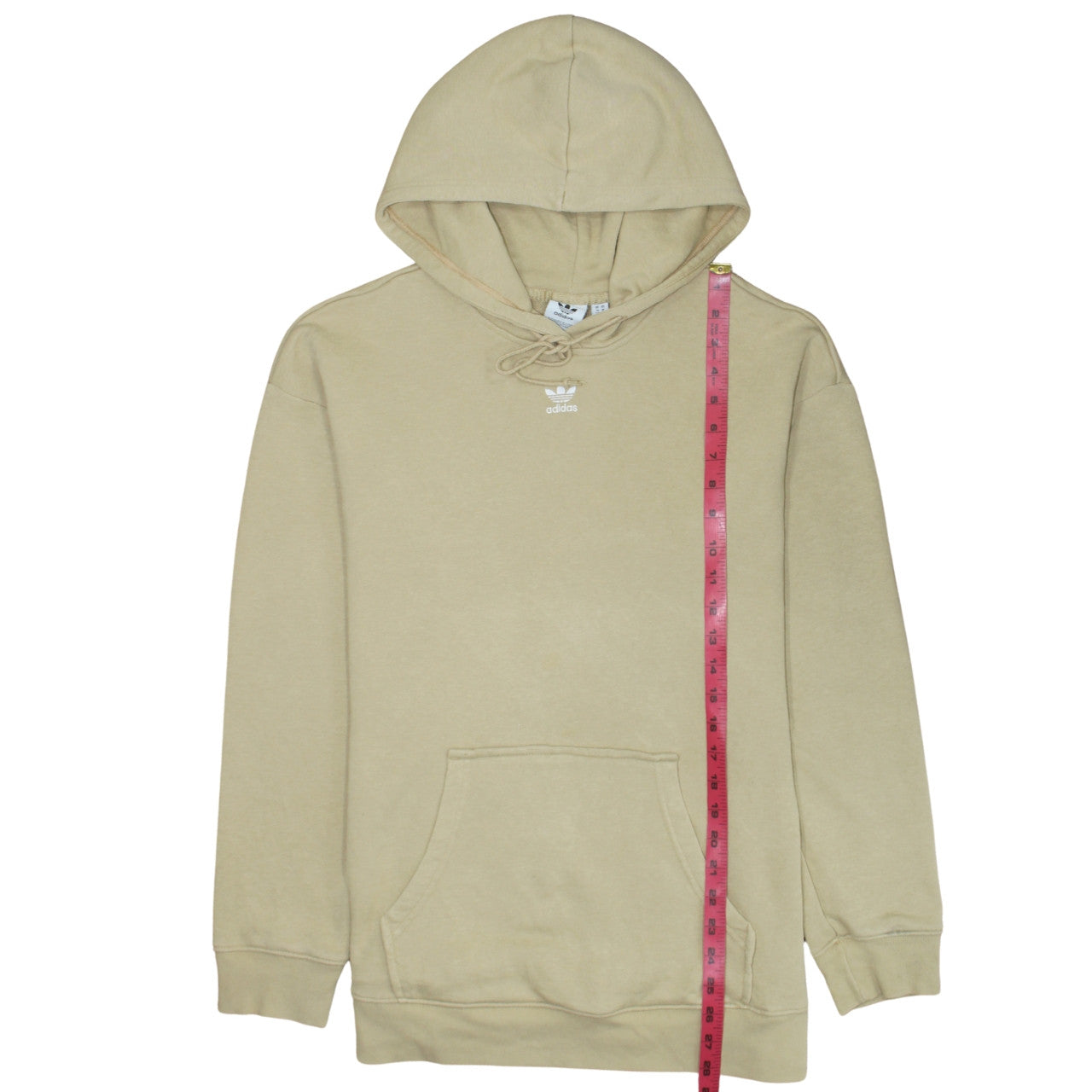 Adidas Women’s Beige Pullover Hoodie Size 14 Relaxed Fit Sweatshirt