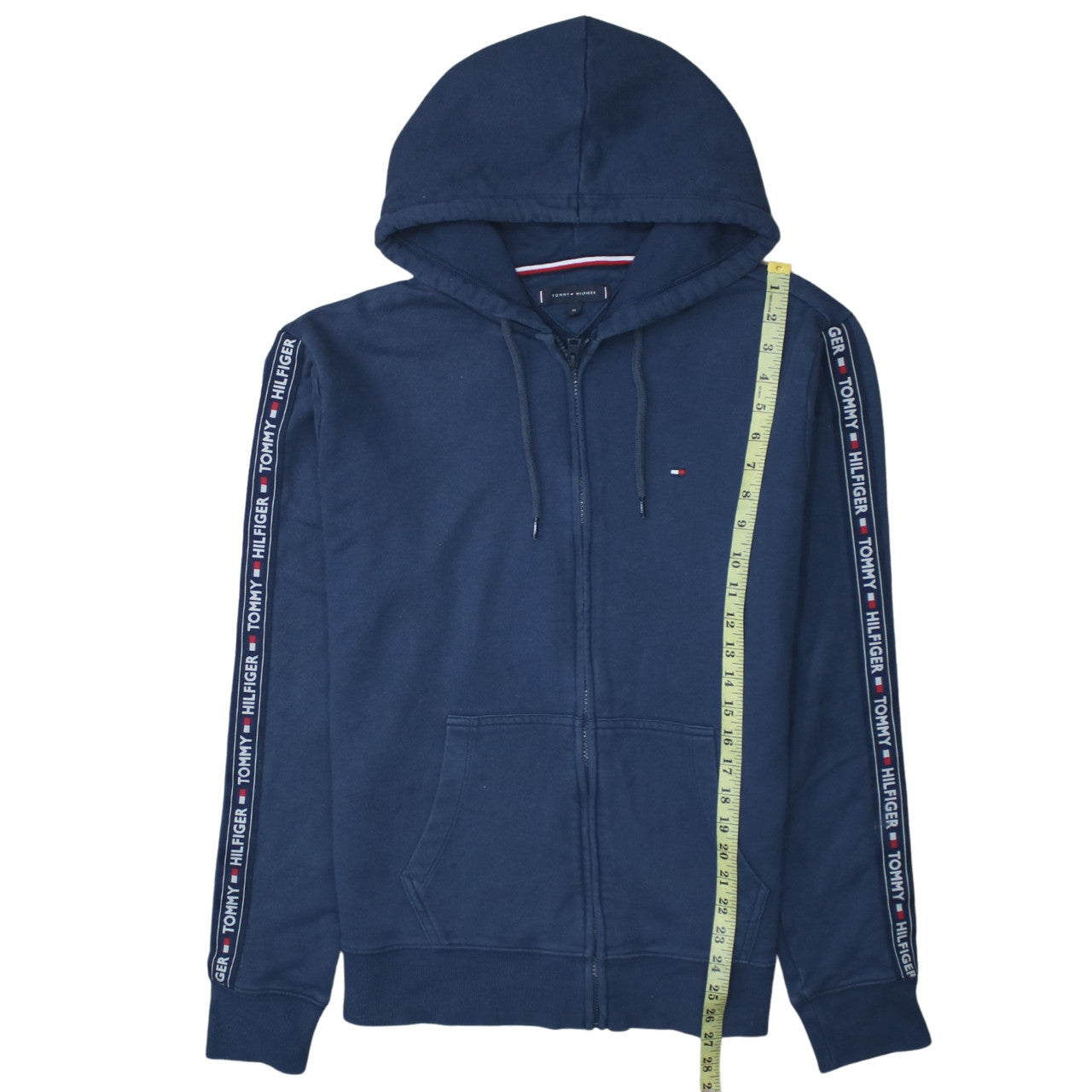 Tommy Hilfiger Men's Blue XL Full Zip Hoodie Classic Logo