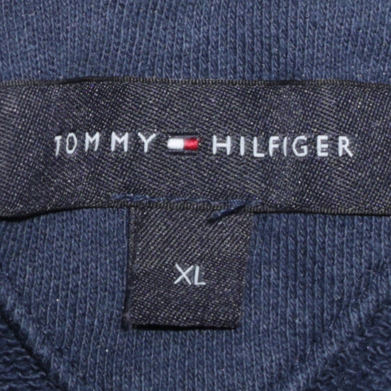 Tommy Hilfiger Men's Blue XL Full Zip Hoodie Classic Logo