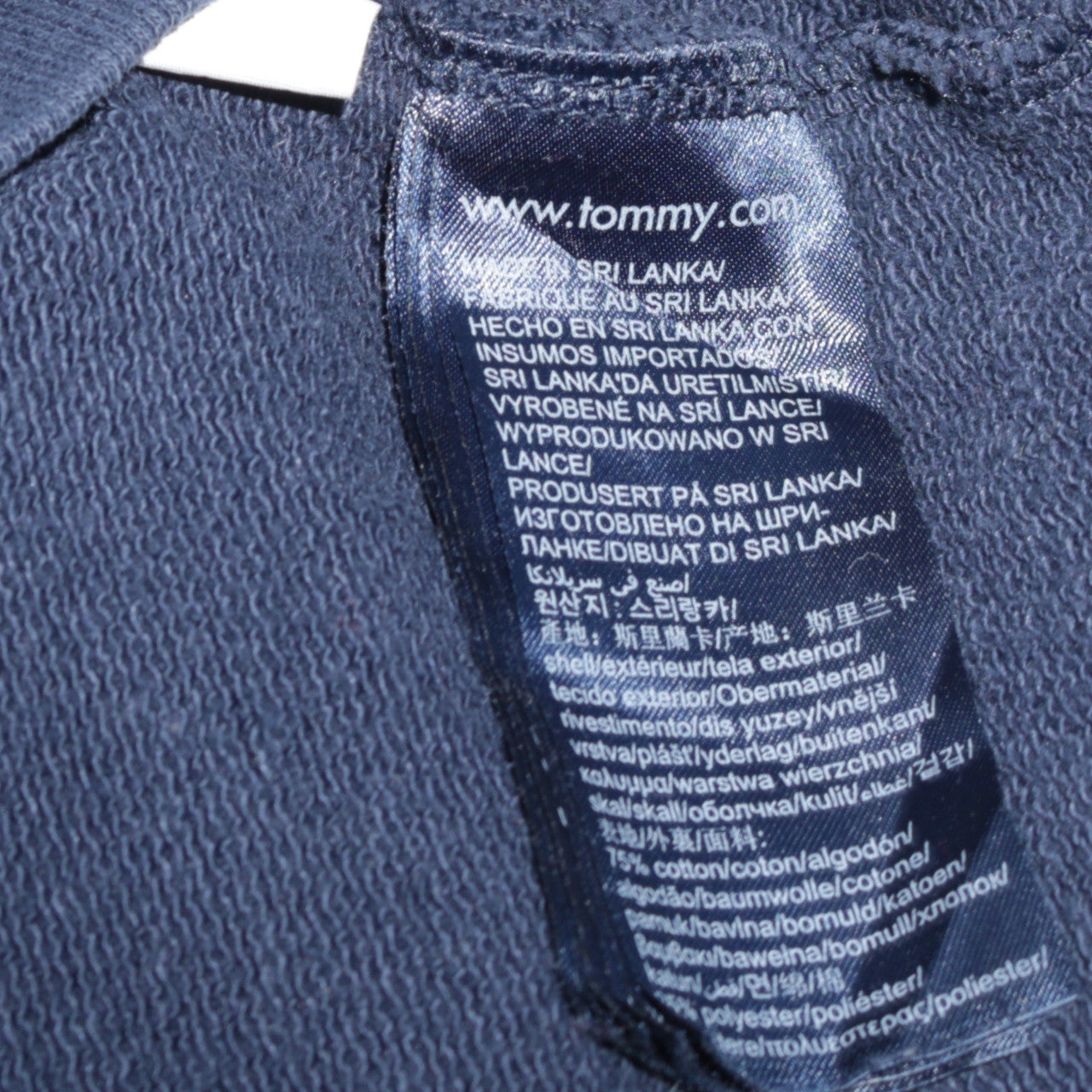 Tommy Hilfiger Men's Blue XL Full Zip Hoodie Classic Logo