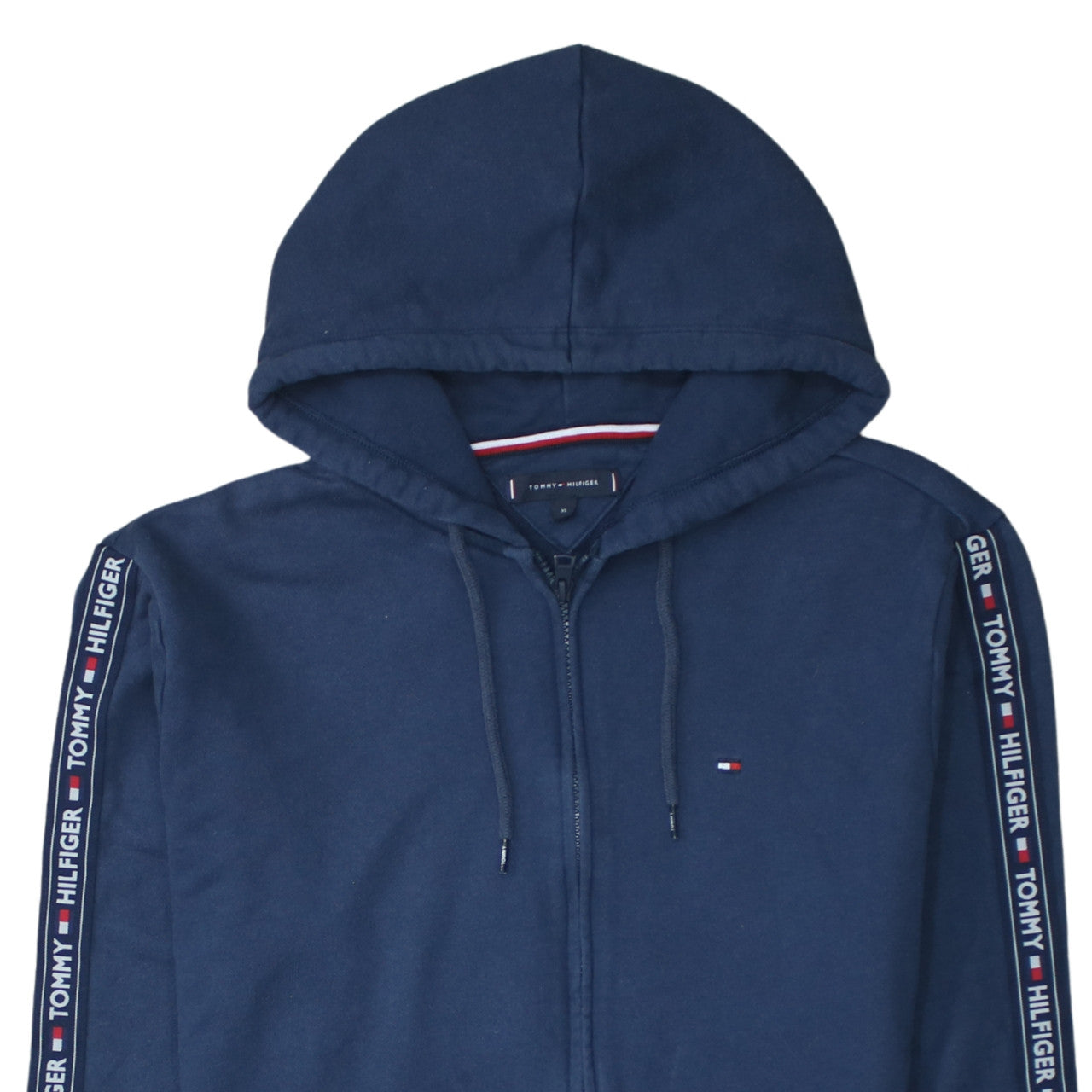 Tommy Hilfiger Men's Blue XL Full Zip Hoodie Classic Logo