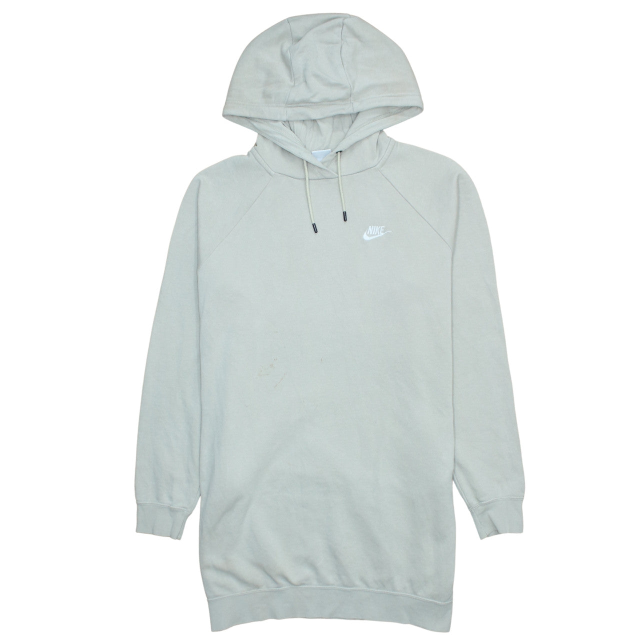 Nike Womens Beige Hooded Pullover Sweatshirt Dress Size M