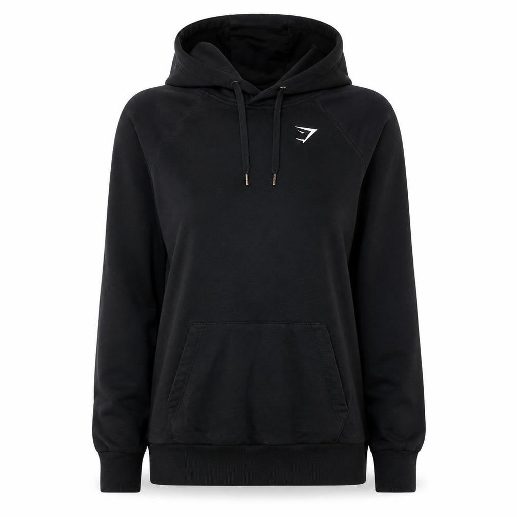 Gymshark Womens Black Pullover Hoodie Small Hooded Sweatshirt