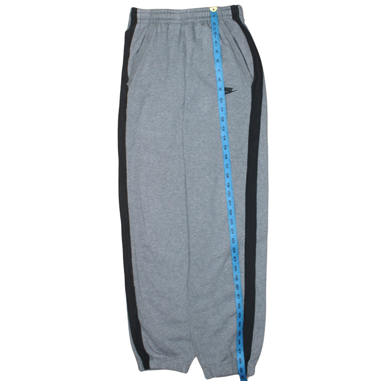 Nike Boys Grey Jogger Trousers S with Side Stripe and Elastic Waist