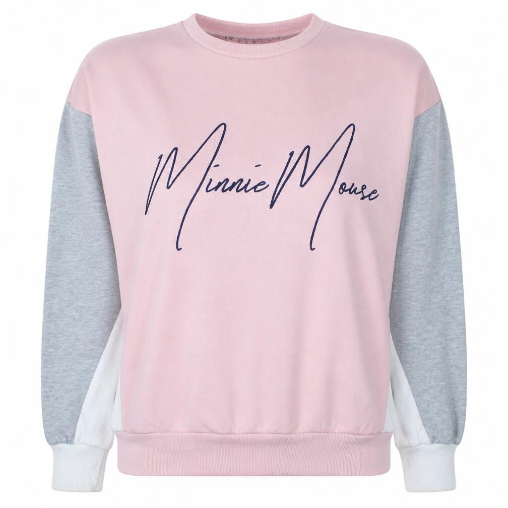 Disney Women Pink Minnie Mouse Pullover Sweatshirt XS