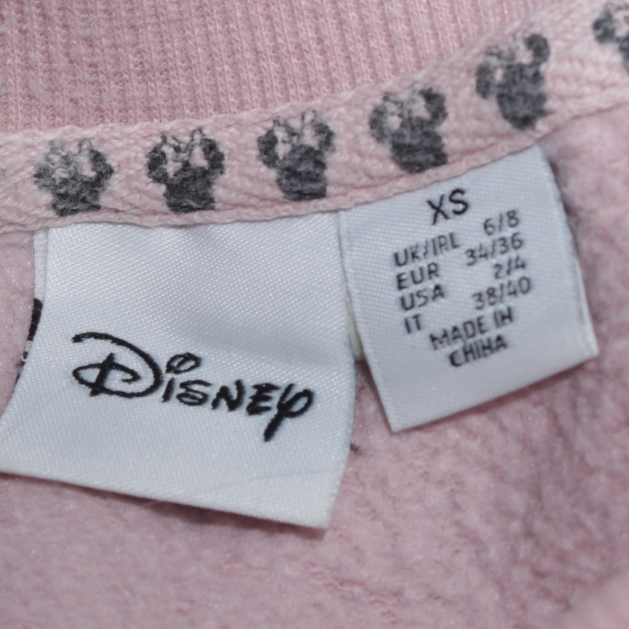 Disney Women Pink Minnie Mouse Pullover Sweatshirt XS
