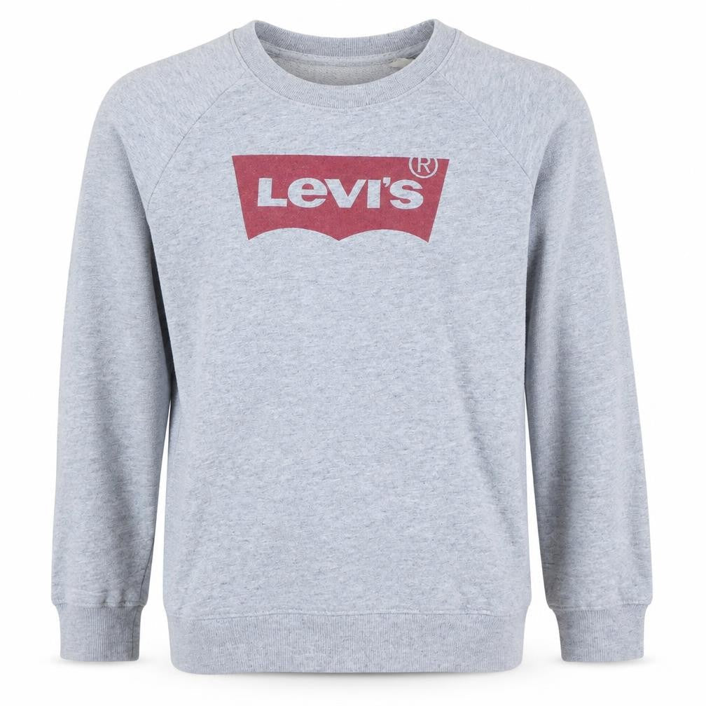 Levi's Men's Grey Crew Neck Logo Pullover Sweatshirt Size S