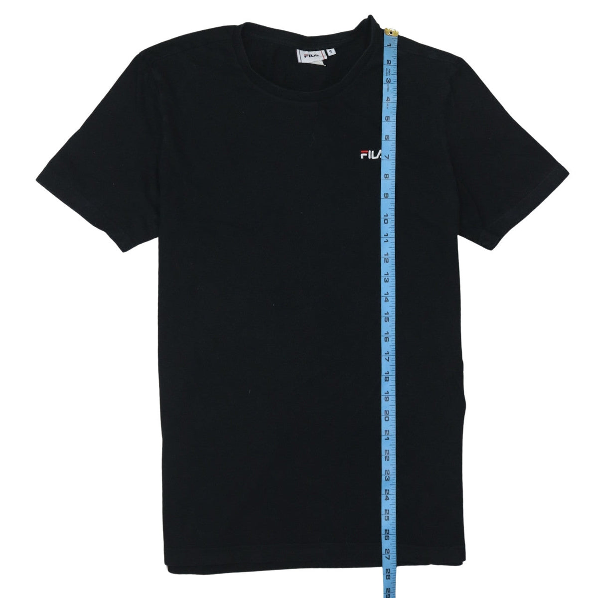 Fila Men's Black Cotton Crew Neck Short Sleeve T-Shirt Size S