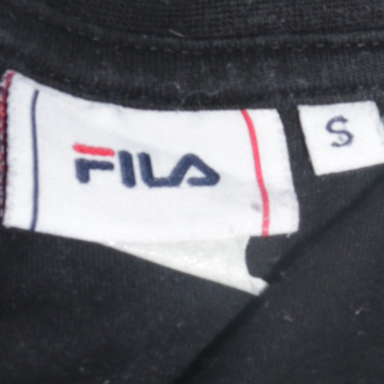 Fila Men's Black Cotton Crew Neck Short Sleeve T-Shirt Size S