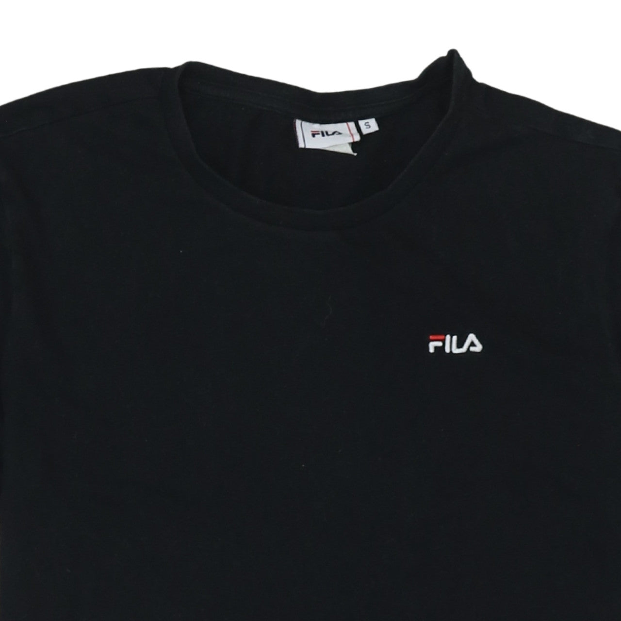 Fila Men's Black Cotton Crew Neck Short Sleeve T-Shirt Size S