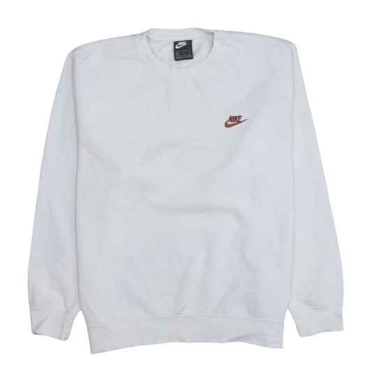 Nike Men's White XL Pullover Sweatshirt Crew Neck Fleece Sportswear