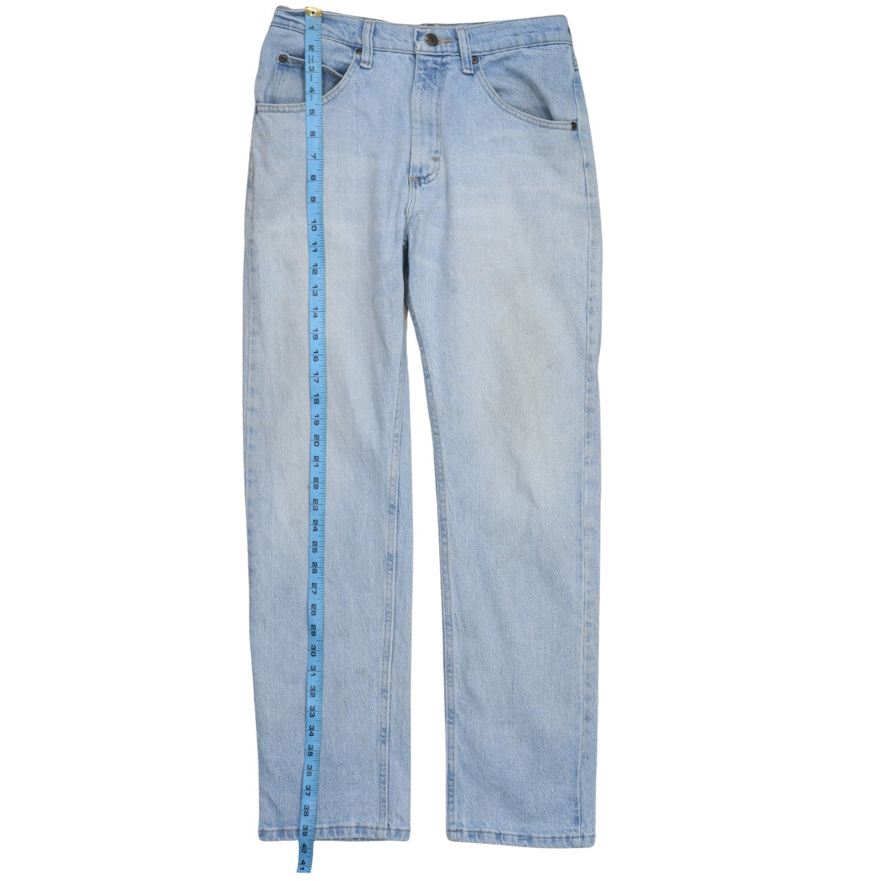 Wrangler Men's Blue 29x30 Light Wash Straight Fit Denim Jeans