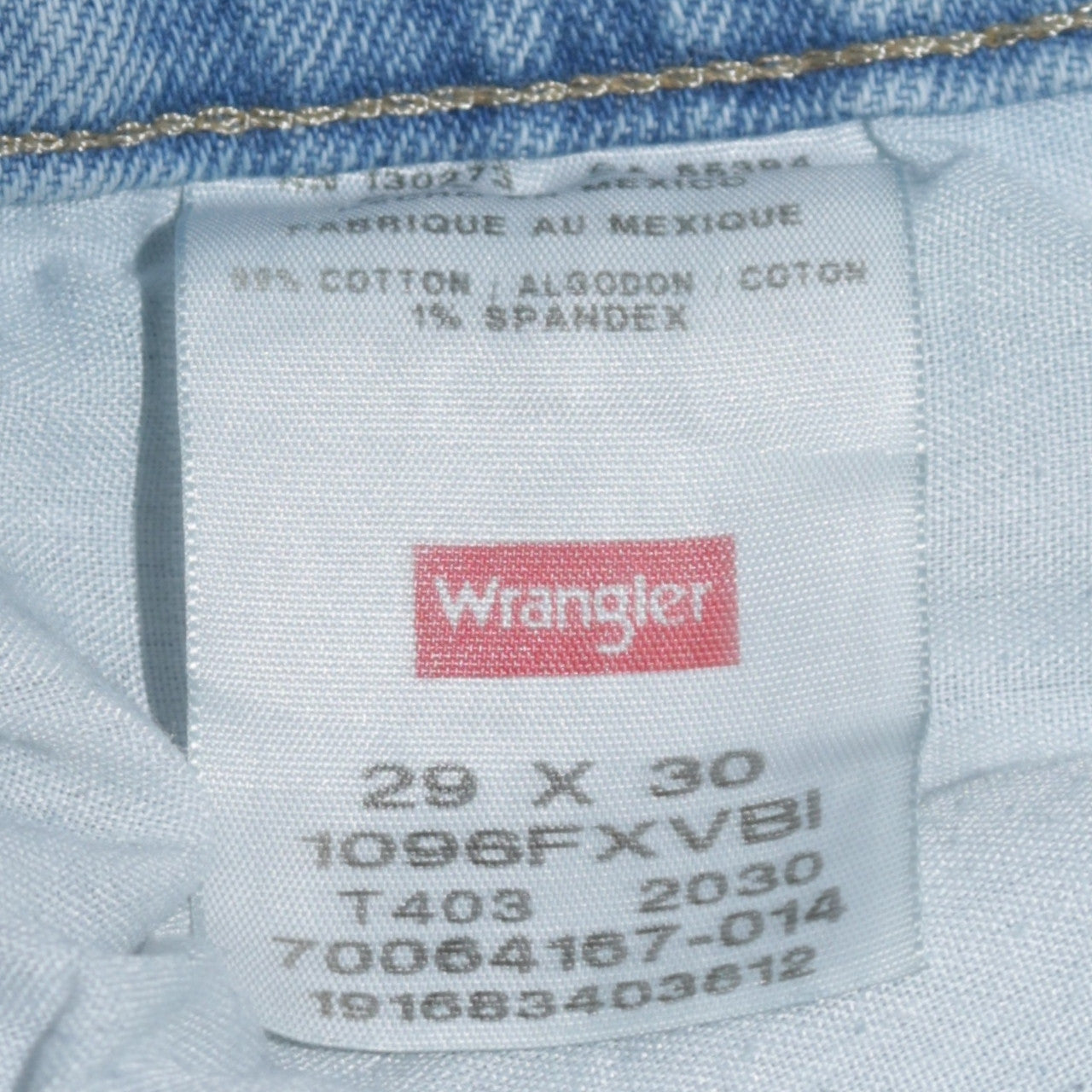 Wrangler Men's Blue 29x30 Light Wash Straight Fit Denim Jeans