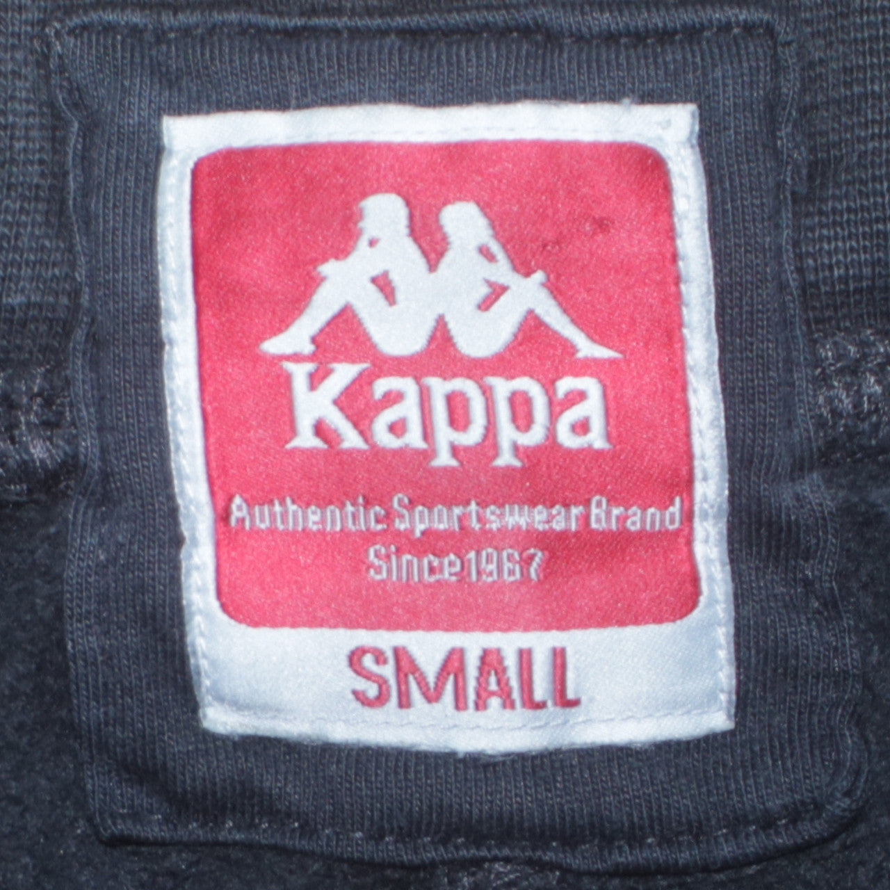 Kappa Women’s Black Jogger Sweatpants Small Elastic Waist Logo