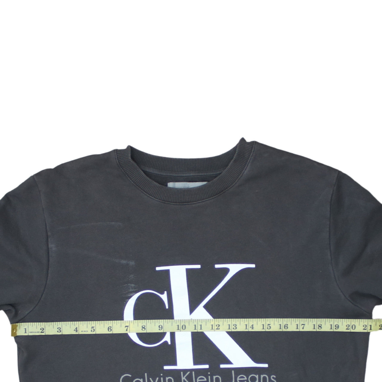 Calvin Klein Jeans Men's Black Crew Neck Logo Sweatshirt M