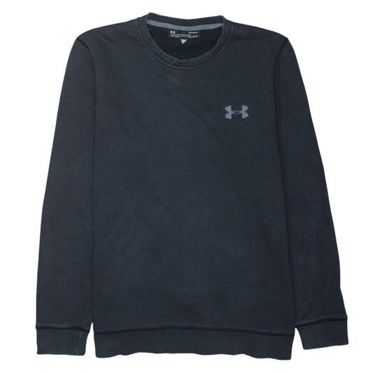Under Armour Mens Black Fitted Crew Neck Long Sleeve Sweatshirt L
