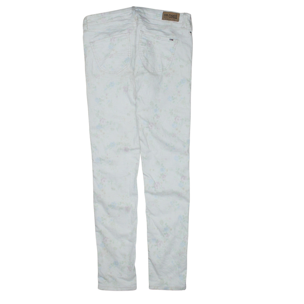 Tommy Hilfiger Women's White Floral Skinny Jeans Size 14