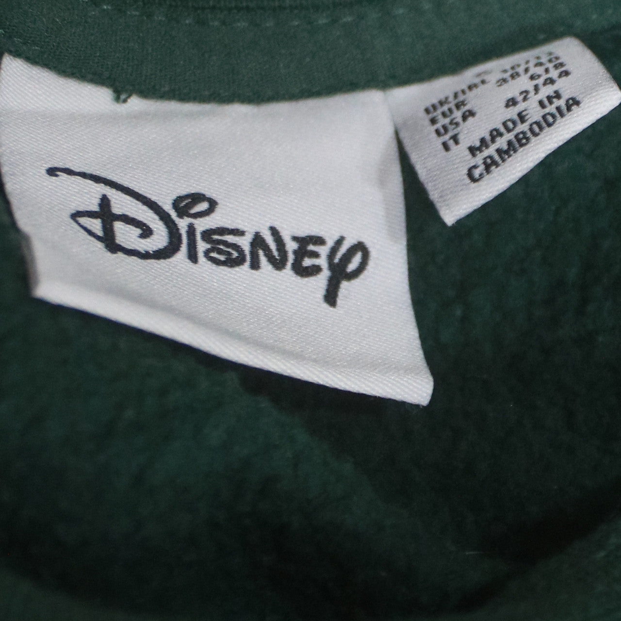 Disney Women’s Green Mickey Mouse Graphic Sweatshirt Size S