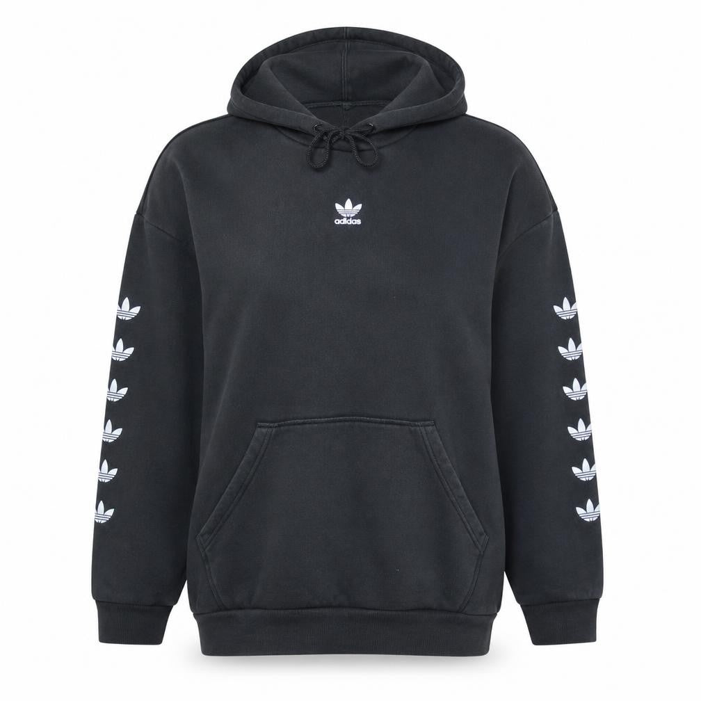 Adidas Women Black Hoodie UK 12 Pullover Hooded Sweatshirt