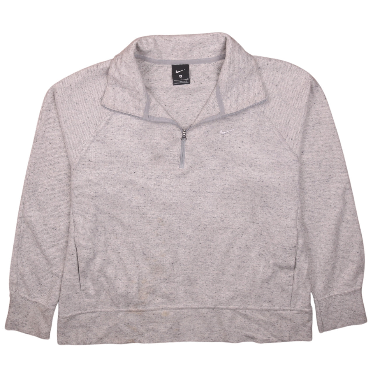 Nike Men's Grey 1/4 Zip Pullover Sweatshirt Size L Regular Fit