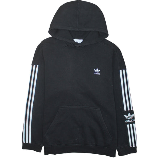 Adidas Men's Black Pullover Hoodie L Regular Fit Logo Sportswear