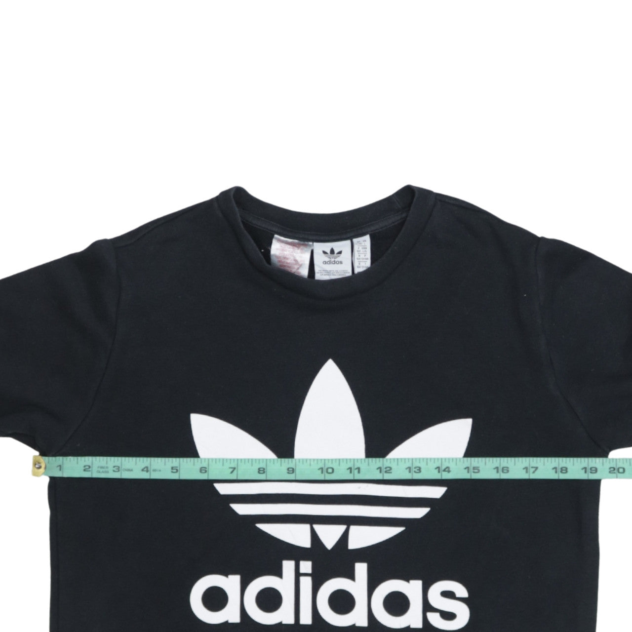 Adidas Boys Black Trefoil Crew Neck Pullover Sweatshirt 13-14 Years