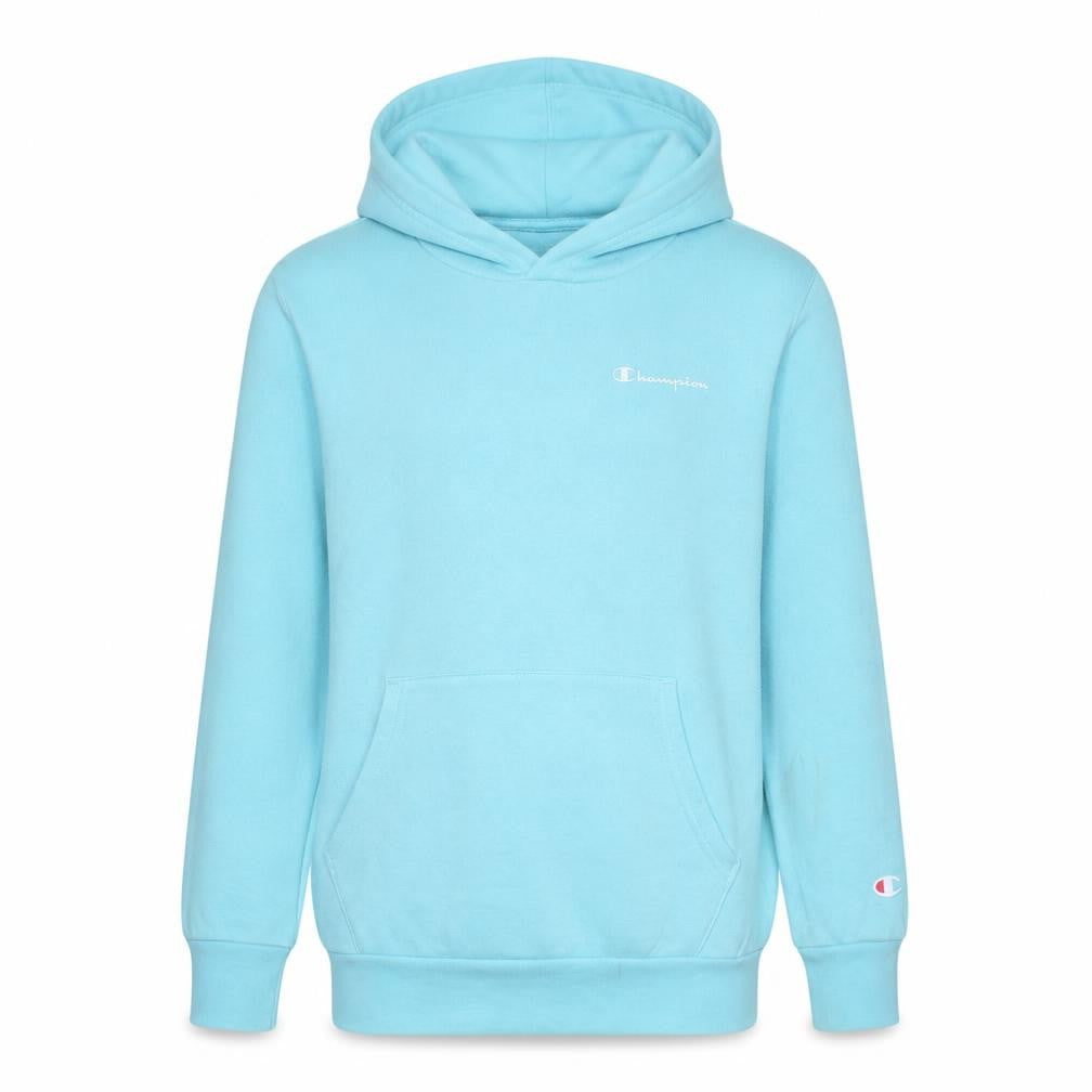 Champion Girls Blue Pullover Hoodie 11-12 Years Logo Fleece Sweatshirt