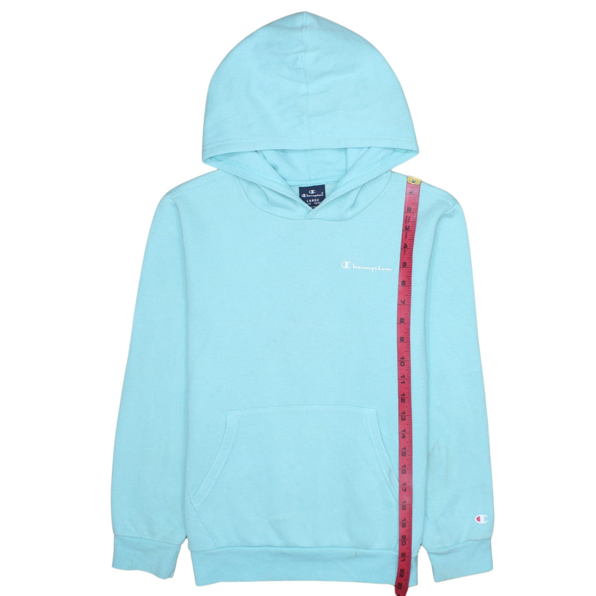 Champion Girls Blue Pullover Hoodie 11-12 Years Logo Fleece Sweatshirt