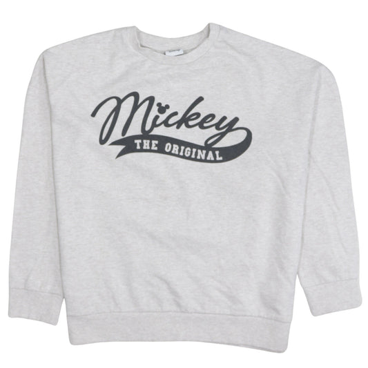 Disney Women's Grey Mickey Original Pullover Sweatshirt UK 14