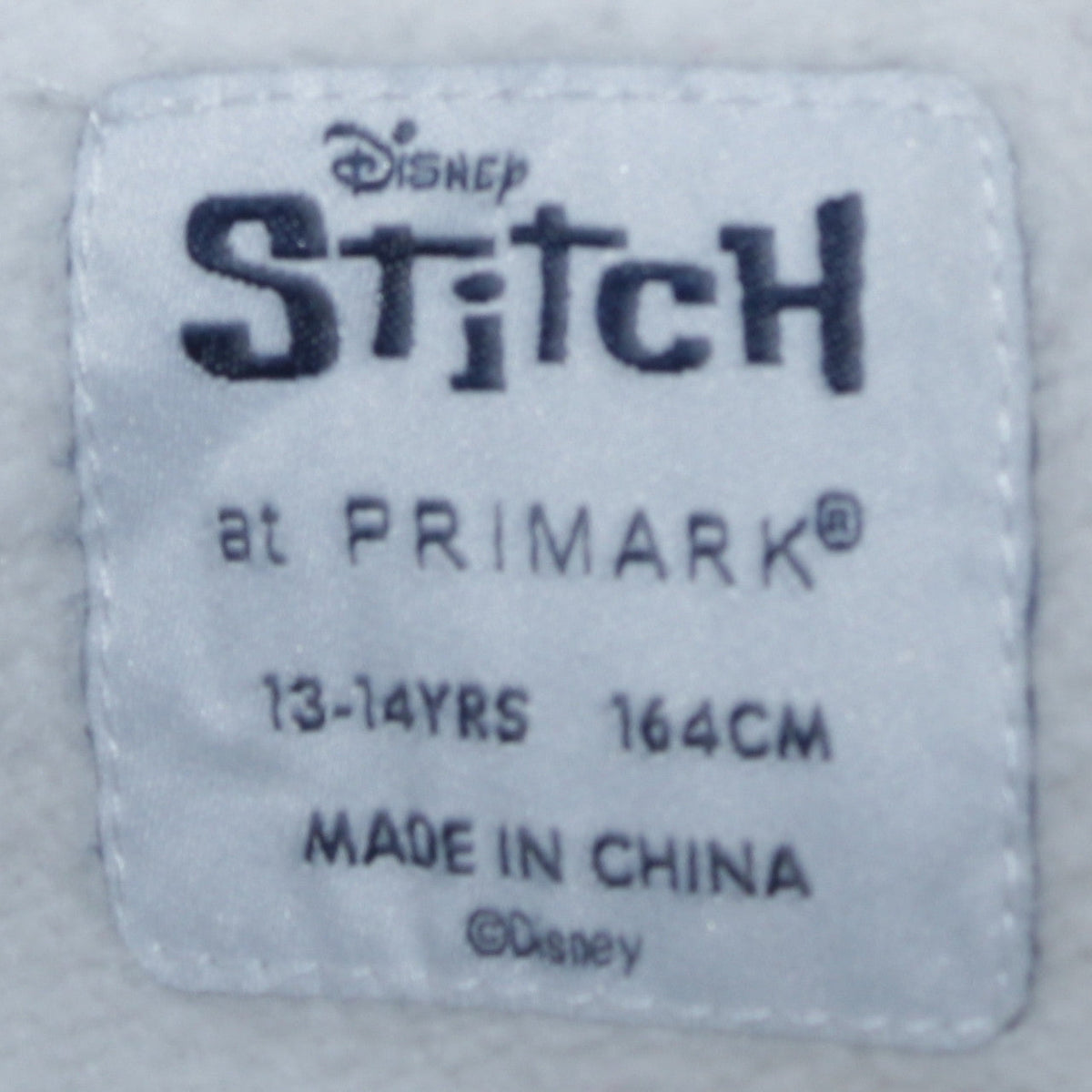 Disney Stitch Girls Blue White 1/4 Zip Sweatshirt 13-14 Years Primark Fleece