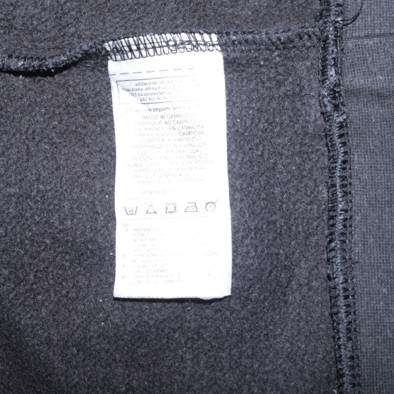 Adidas Men's Black 2XL Pullover Crew Neck Fleece Sweatshirt