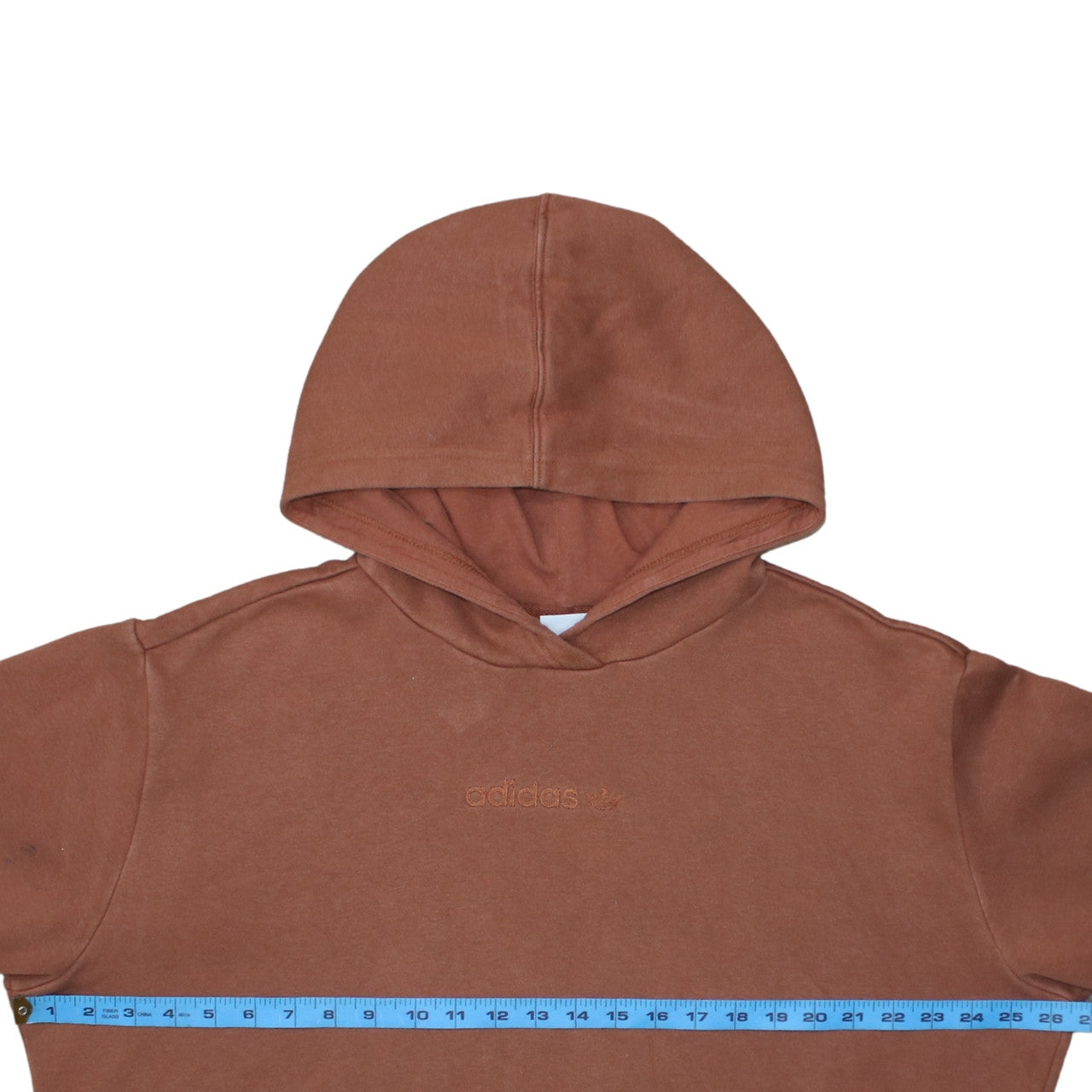 Adidas Women Brown Pullover Hoodie Size 14 Embroidered Logo Casual
