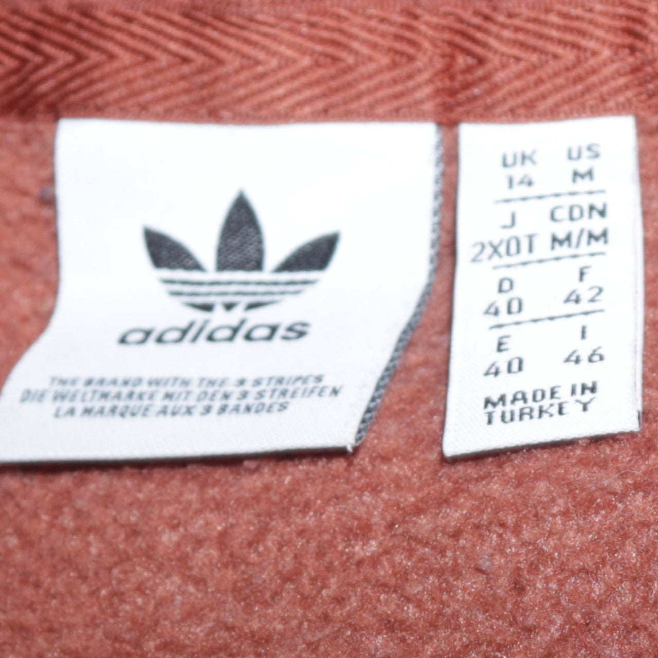 Adidas Women Brown Pullover Hoodie Size 14 Embroidered Logo Casual