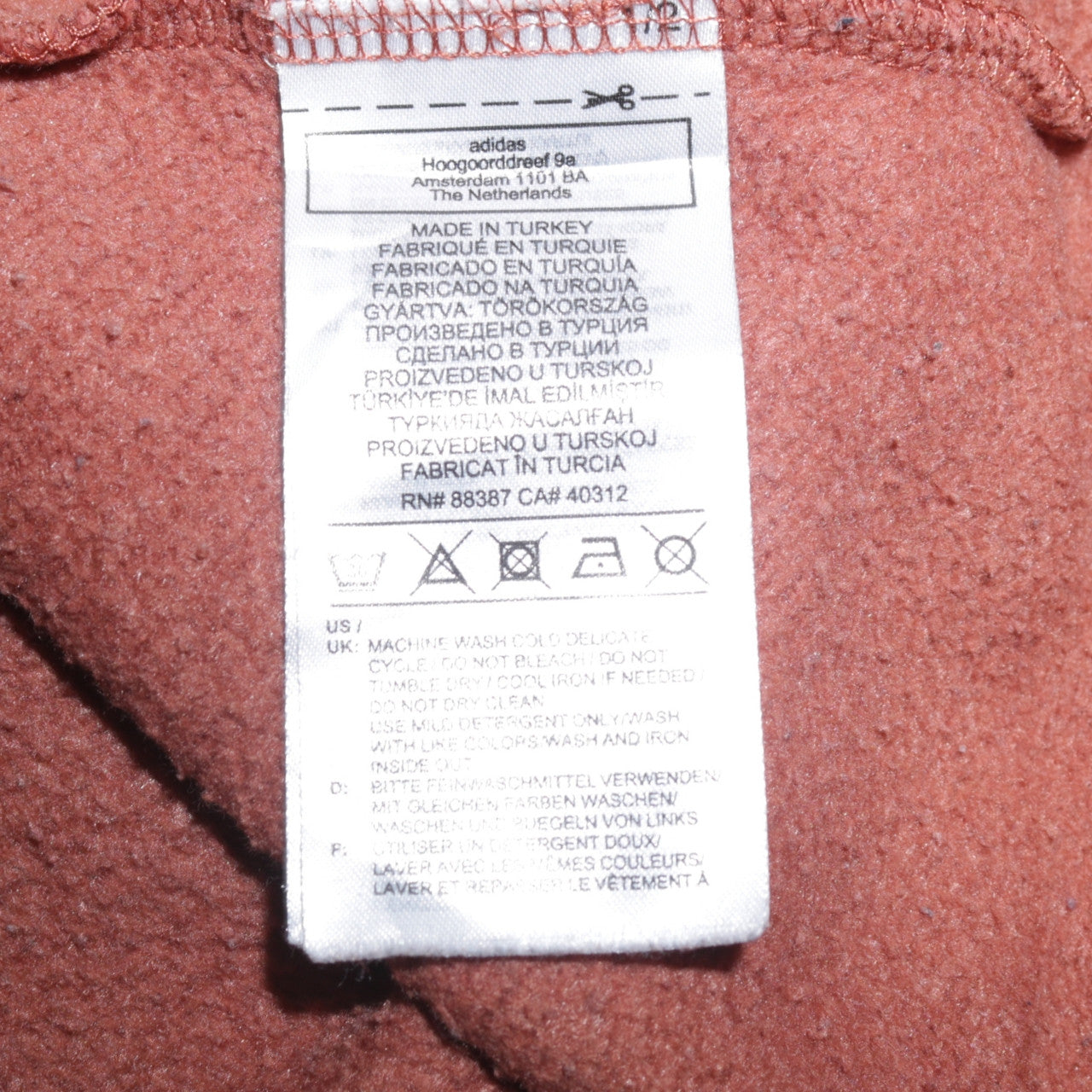 Adidas Women Brown Pullover Hoodie Size 14 Embroidered Logo Casual